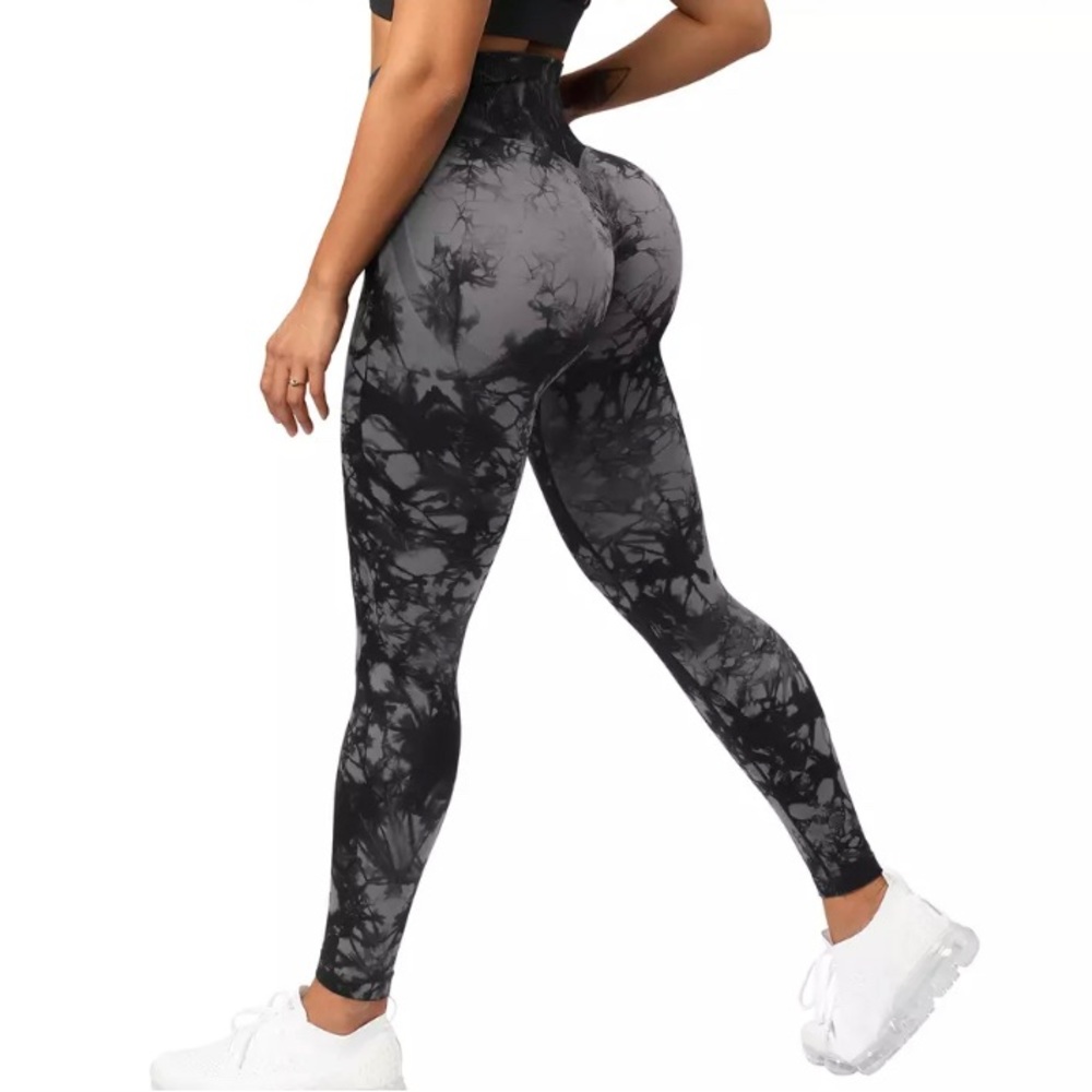 Tie dye scrunch seamless legging